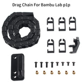 For Bambu Lab p1p Drag Chain Black Openning Type Wire Chains High Quality 3D Printer Parts